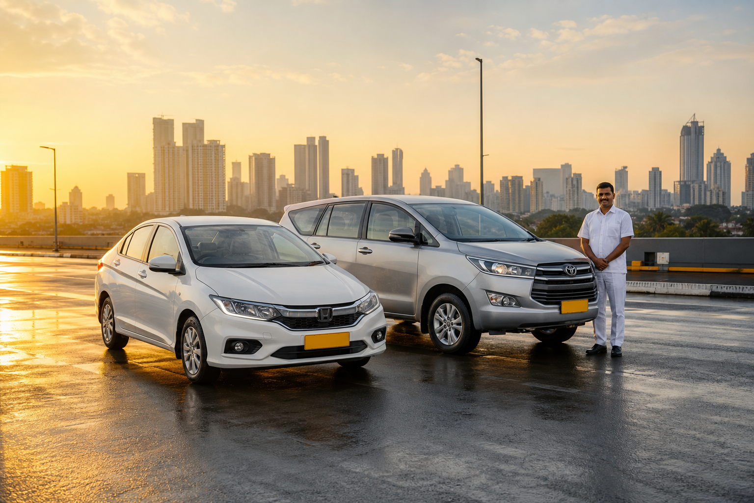 Premium taxi cars ready for travel booking